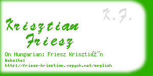 krisztian friesz business card